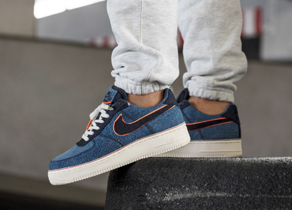 Air force 1 sales stonewash blue